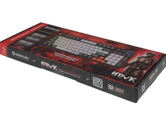 Клавиатура проводная игровая DEFENDER Hawk GK-418 черный